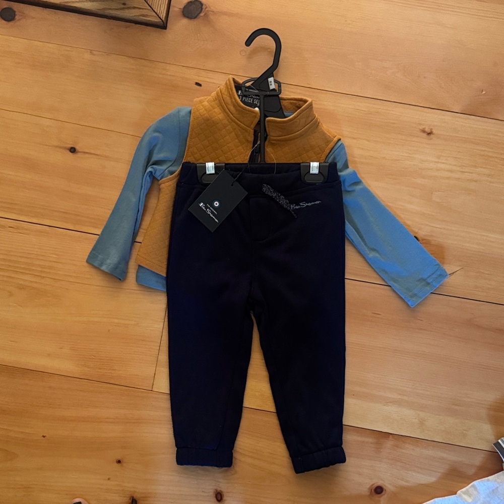 Tommy Bahama Kids Matching Set - Blue and Tan